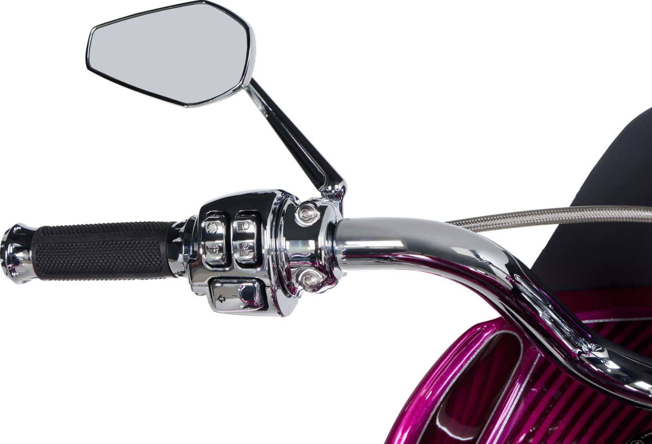 Mini Stocker Forged Mirror - Mirror - Mini/Stocker - Side View - Hexagon - Chrome - Left [0640-1393] - Image 5