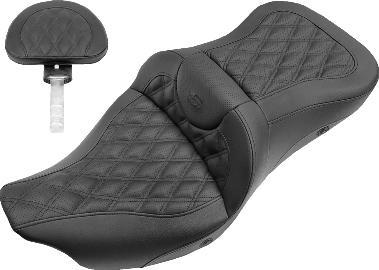 Extended Reach RoadSofa™ Seat - Extended Reach Roadsofa™ Seat - Lattice Stitched - Backrest - Heated - FL '08-'24 [0801-1044]