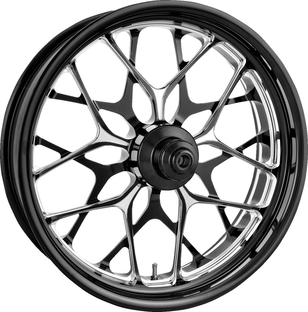 One-Piece Aluminum Wheel — Galaxy - Wheel - Galaxy - Front - Dual Disc/with ABS - Platinum Cut™ - 21x3.5 - '08+ FL [0201-2215]