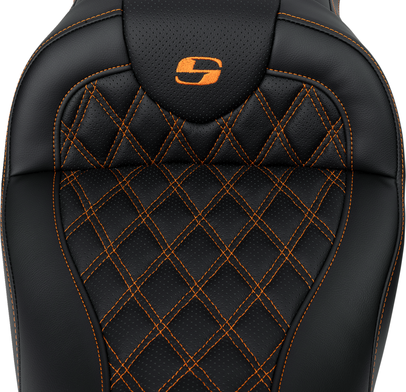 Roadsofa™ Lattice Stitch Seat - Roadsofa™ Seat - with Backrest - Orange Stitch - FL '08-'23 [0801-1608] - Image 2