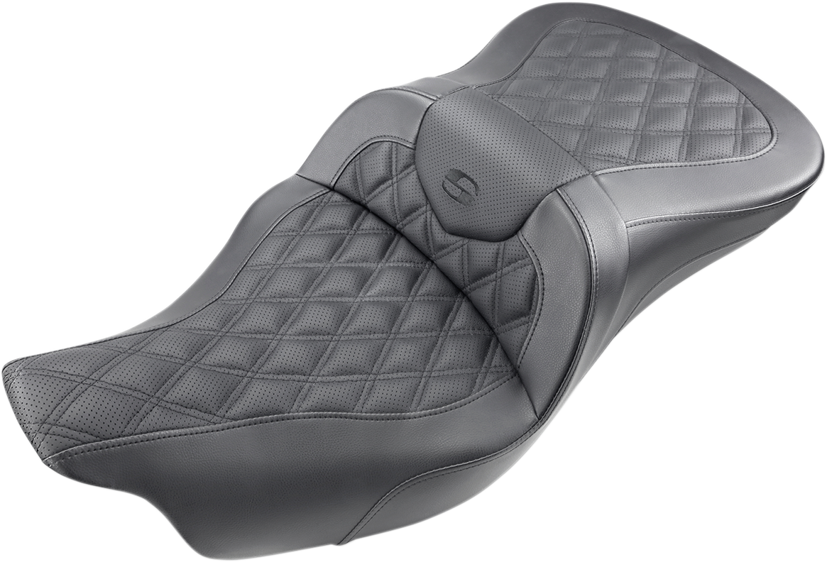 Roadsofa™ Trike Seat - Roadsofa™ Seat - Full Lattice Stitch - without Backrest - Black - FL '09-'24 [0801-1206]
