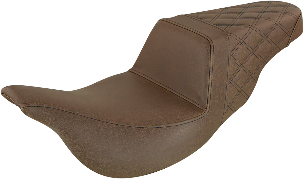Extended Reach Step-Up Seats - Step-Up Seat - Extended Reach - Rear Lattice Stitch - Brown - FL '08-'24 [0801-1285]