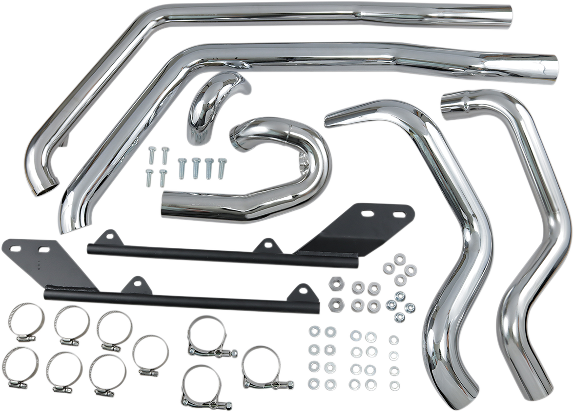 Power Curve True-Dual Crossover Header Pipes - '07-'17 Softail [1800-0639]