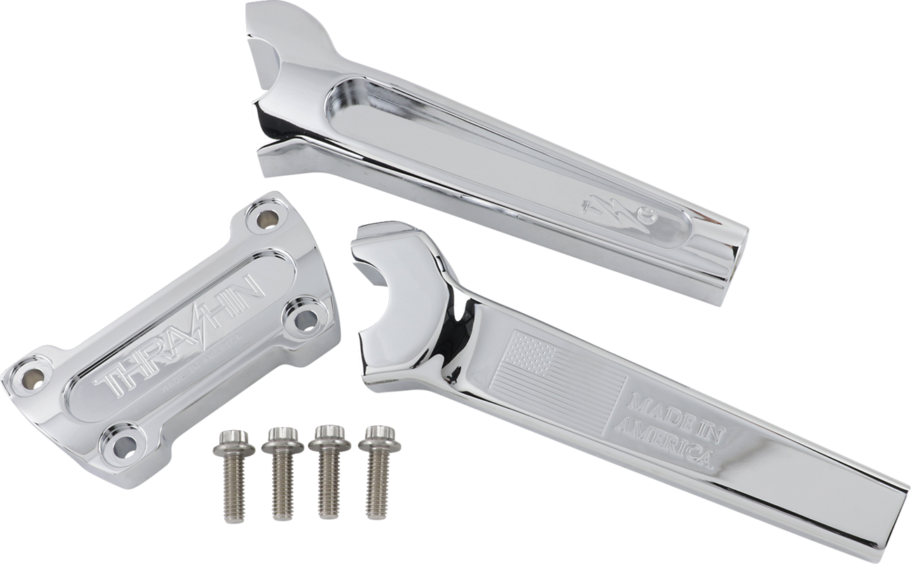 Handlebar Risers - Straight - 8" - Chrome [0602-1049] - Image 4
