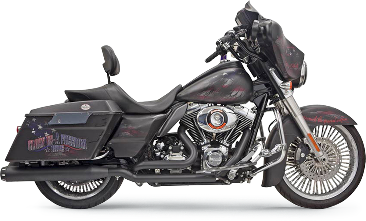 True-Dual Down Under Headpipes - Black - FL '09-'16 [1802-0278]