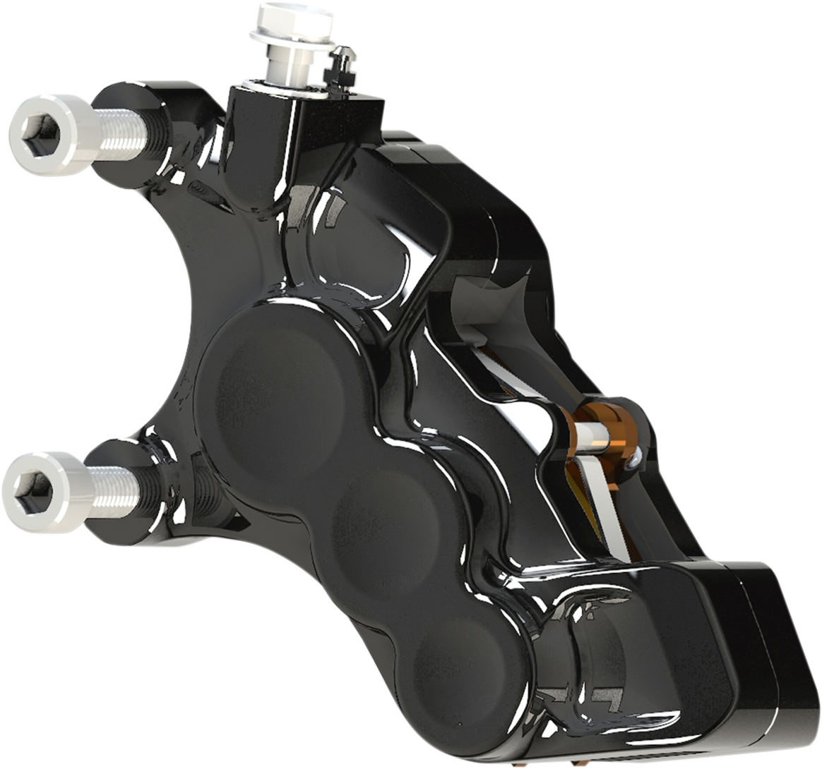 Ness Tech Six-Piston Differential Bore Caliper - 6-Piston Caliper - Front Left - Black - 11.8" [1701-0609]