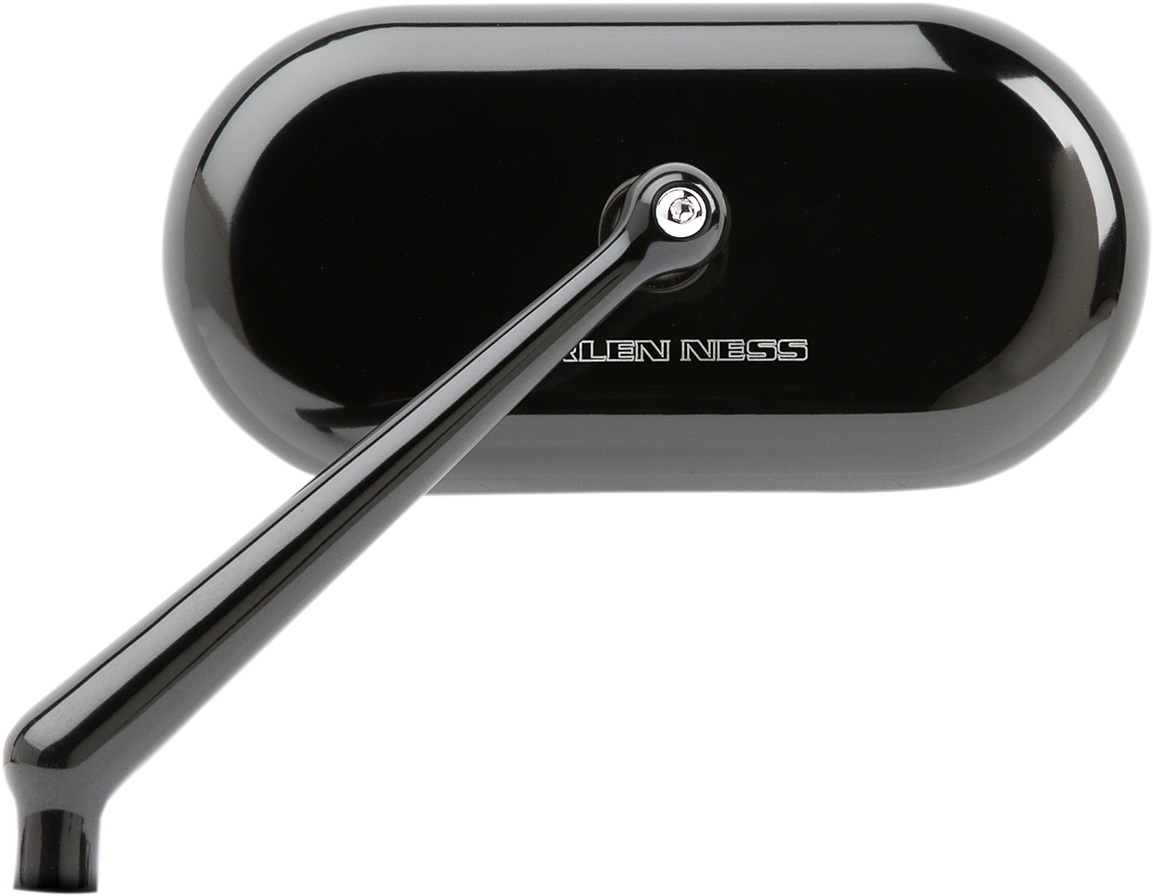 Forged Oval Mirror - Mirror - Side View - Oval - Black - Left