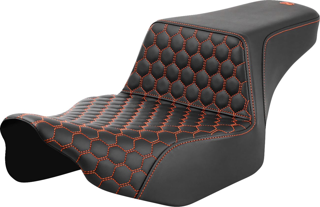 Honeycomb Step-Up Seat - Step-Up Seat - Extended Reach - Front Honeycomb - Orange Stitch - FL '23-'24 [0801-1834]