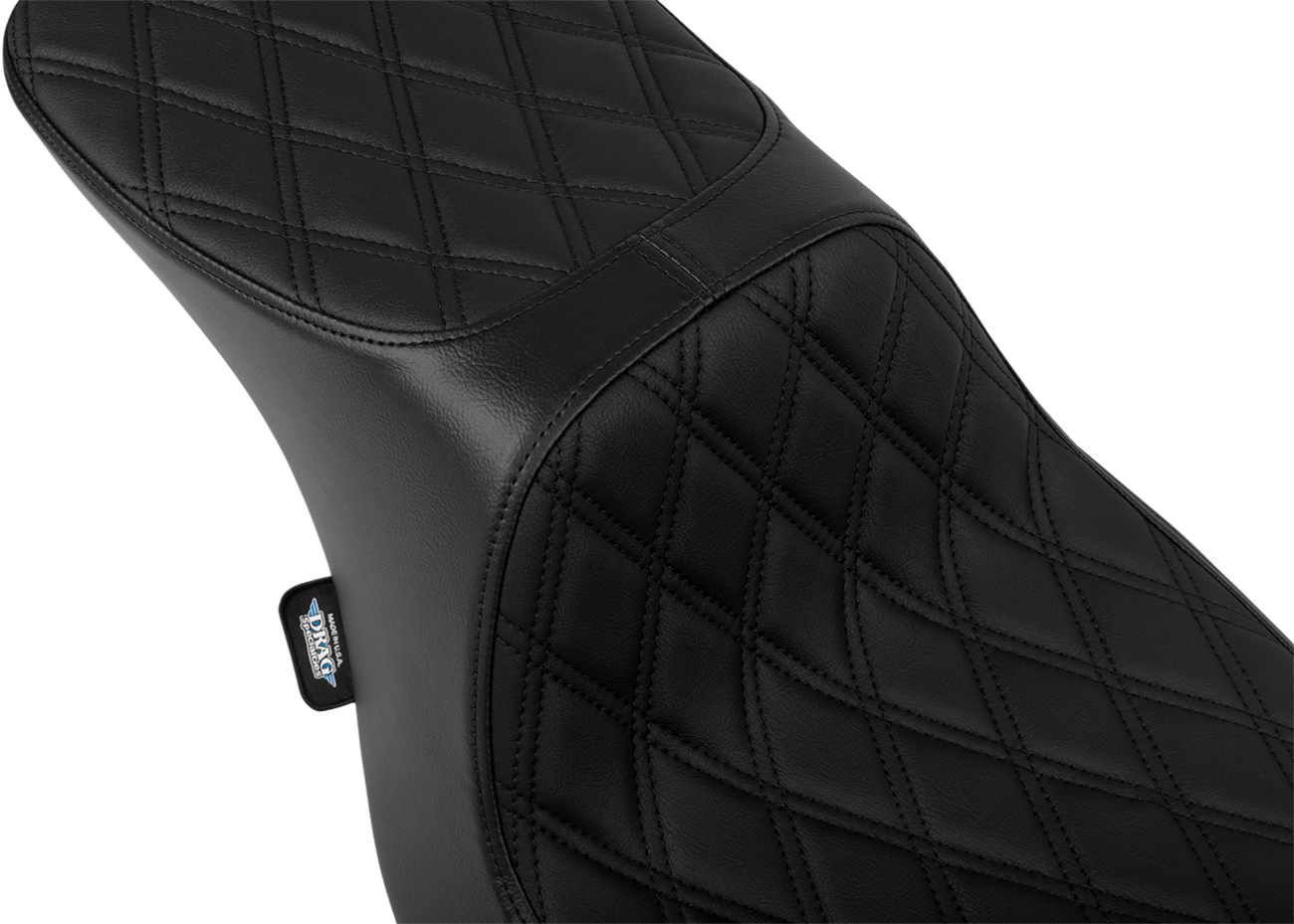Performance Predator 2-Up Seat - Predator 2-Up Seat - Vinyl - Double Diamond Black Stitch - w/o Backrest - FLTR/FLHX '23-'24 [0801-1948] - Image 3