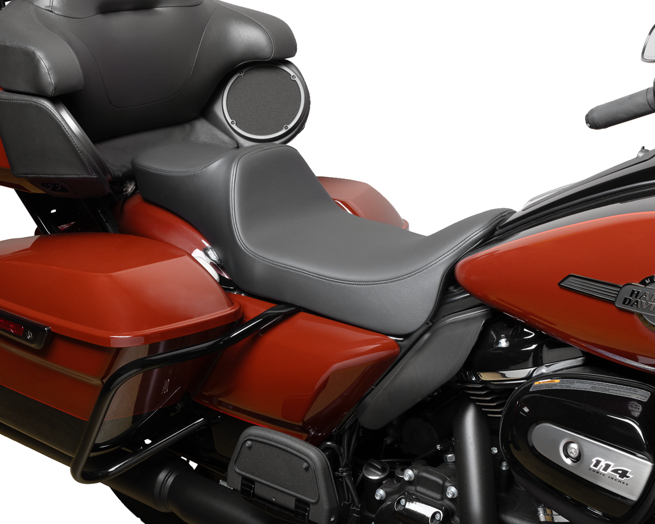Extended Reach Predator III Seat - Predator III Seat - Extended Reach - Smooth - Black Solar Leather - FLH/FLT '08-'24 [0801-1926] - Image 2