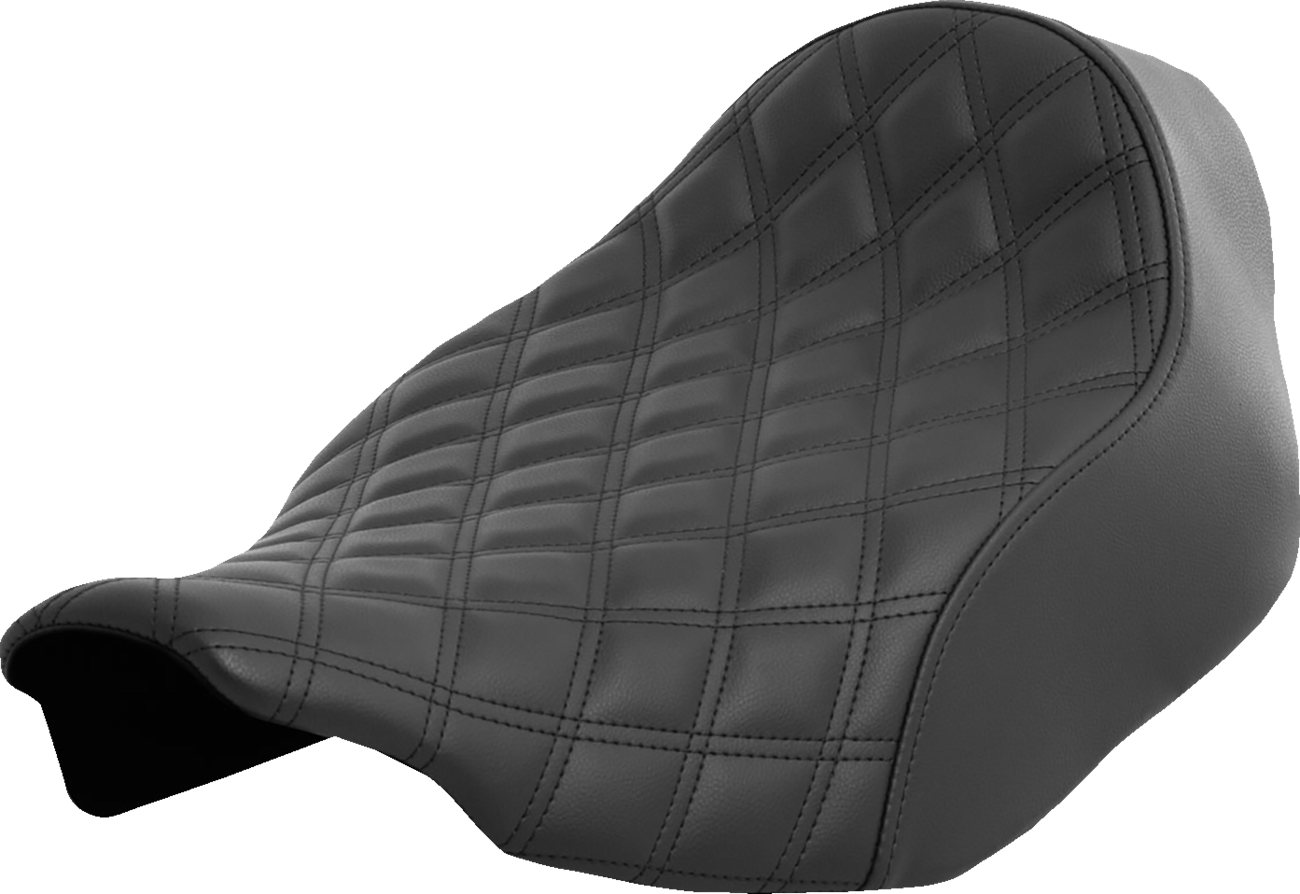 Renegade™ Solo Seat - Lattice Stitched - Black - FLT/FLH '23-'24 [0801-1702]