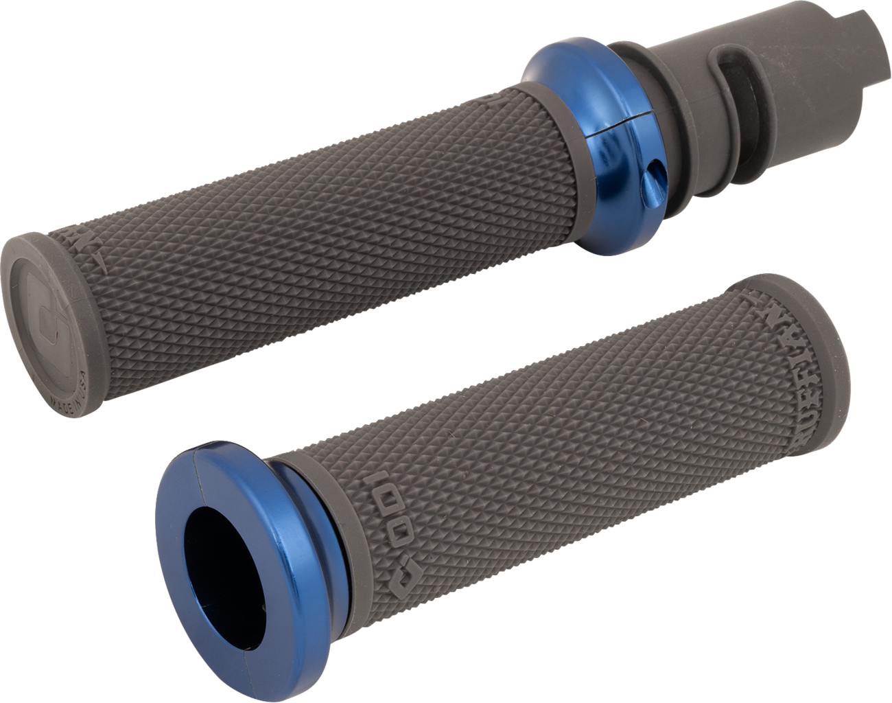 Ruffian Lock-On Street Grips - CVO - Graphite/Blue [0630-3425]