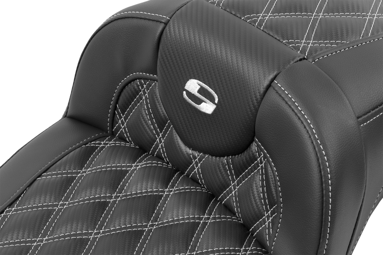 Roadsofa™ Extended Reach Seat - without Backrest - Lattice Stitch - Silver Stitch - FL/FX '23-'24 [0801-1798] - Image 2