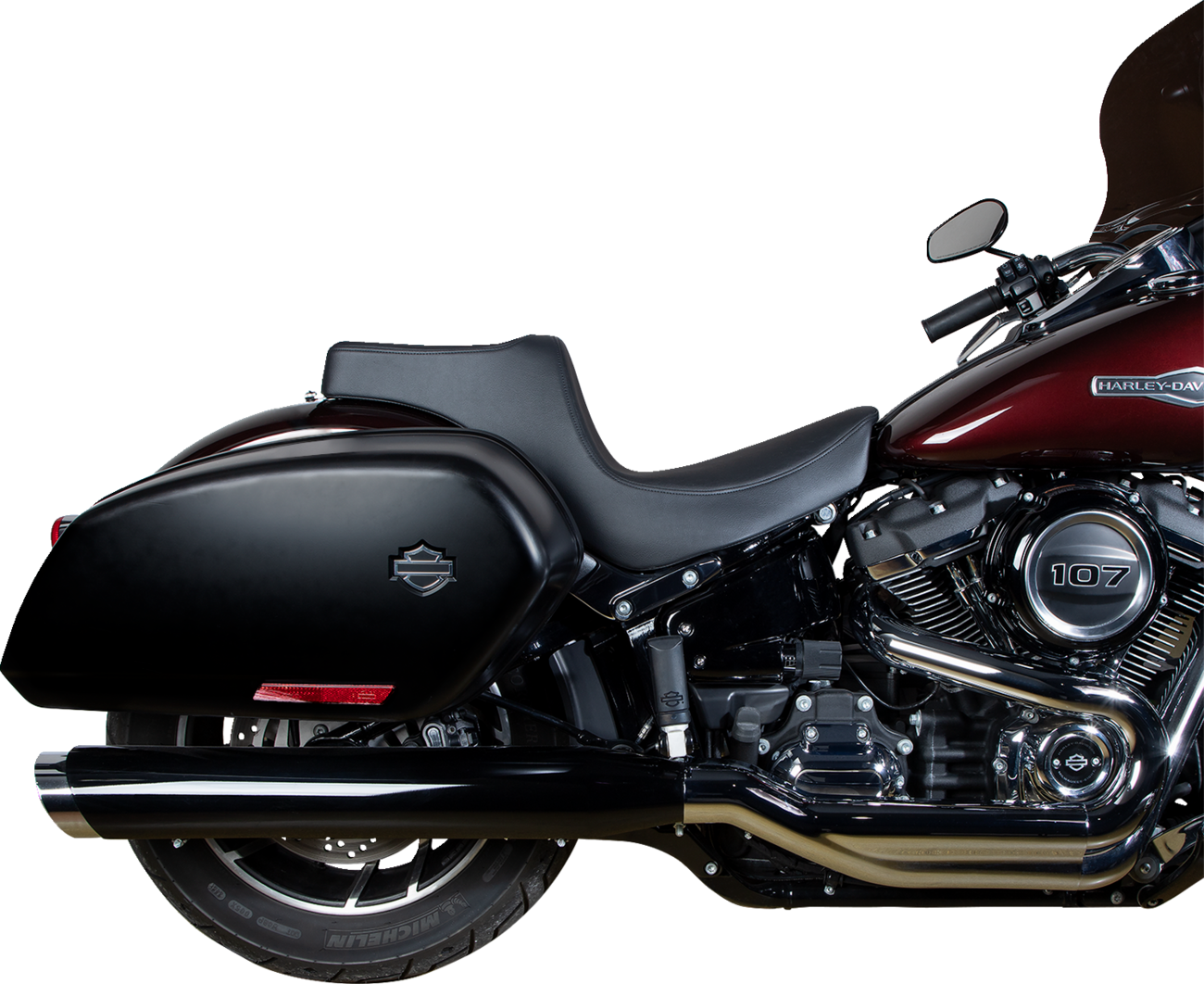 Predator III Seat - Predator III 2-Up Seat - Vinyl - Smooth - Black - FL/FX '18-'24 [0802-1490] - Image 4