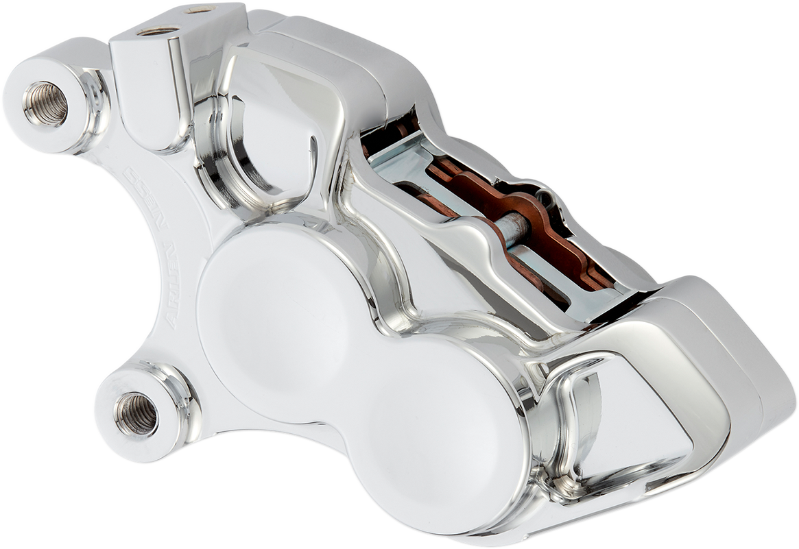 Ness Tech Four-Piston Caliper - 4-Piston Caliper - Left - 11.8" - Chrome [1701-0612]
