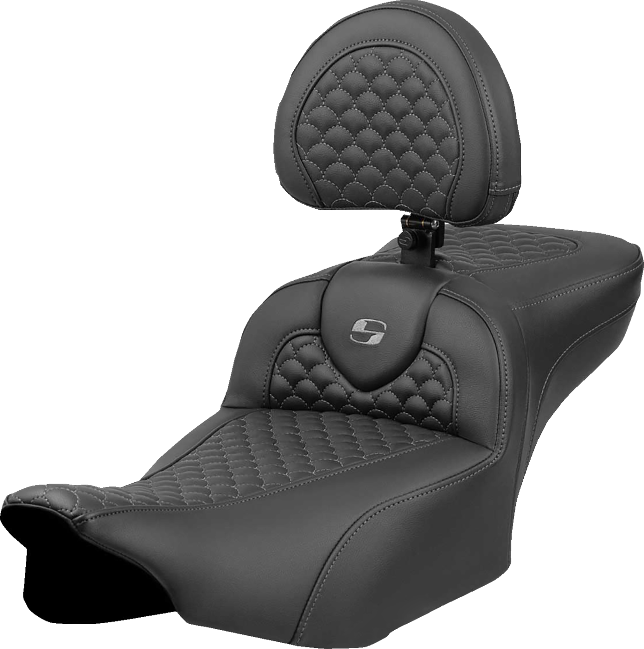 Dragon Scale Stitch RoadSofa™ Seat - Roadsofa™ Extended Reach Seat - Dragon Scale Stitch - Dark Gray Stitch - w/ Backrest - FL '23-'24 [0801-2085]