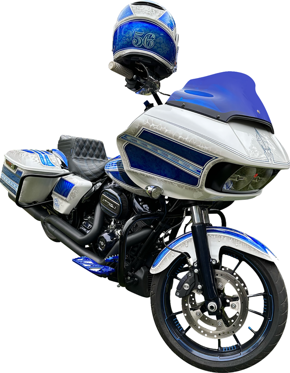 Kolor Flare® Windshield - 9" - Blue - '15-'25 FLTR [2310-0792] - Image 3
