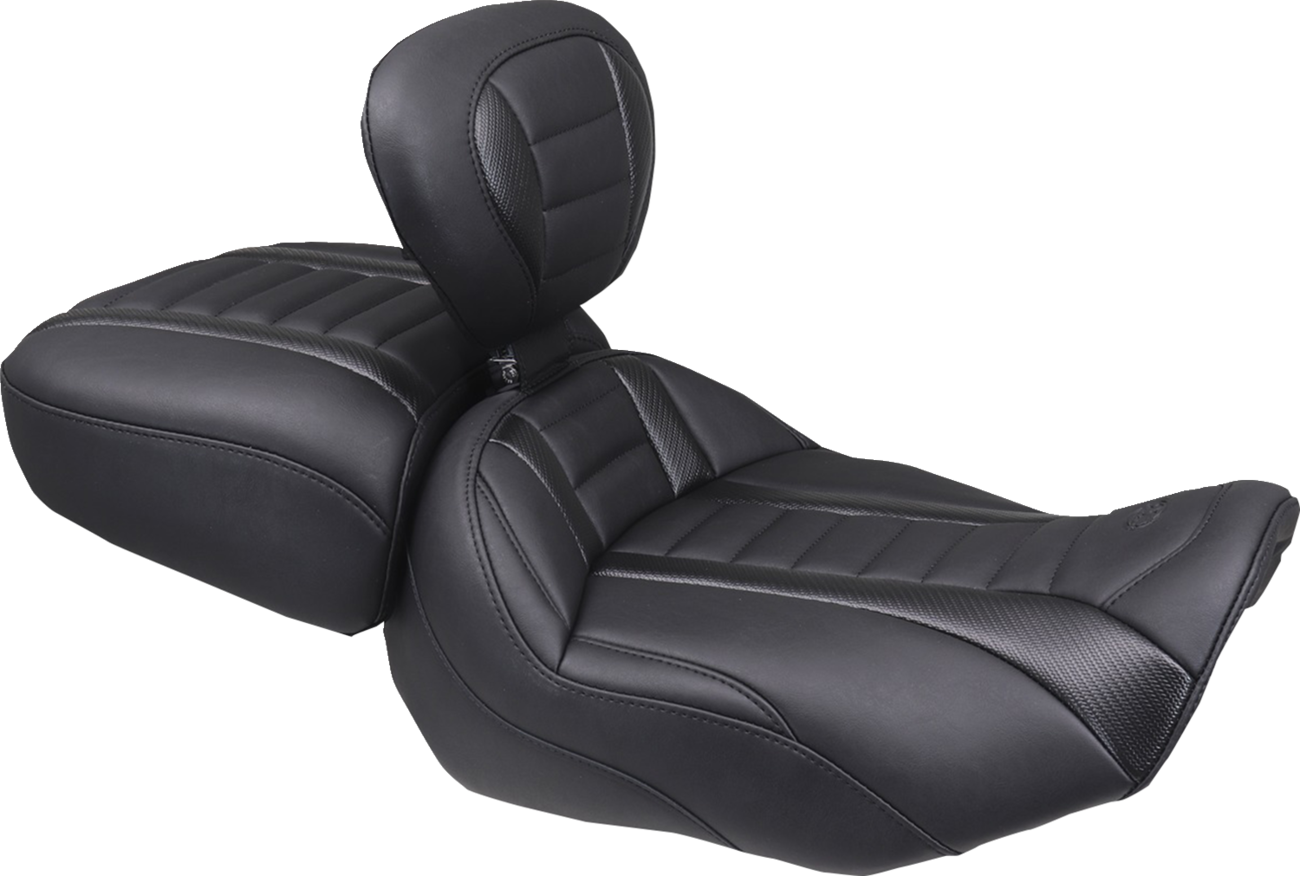 Wide Deluxe Touring Passenger Seat - Deluxe Passenger Seat - Wide - Black Stitch - FLT/FLH '23-'25 [0801-2119] - Image 2