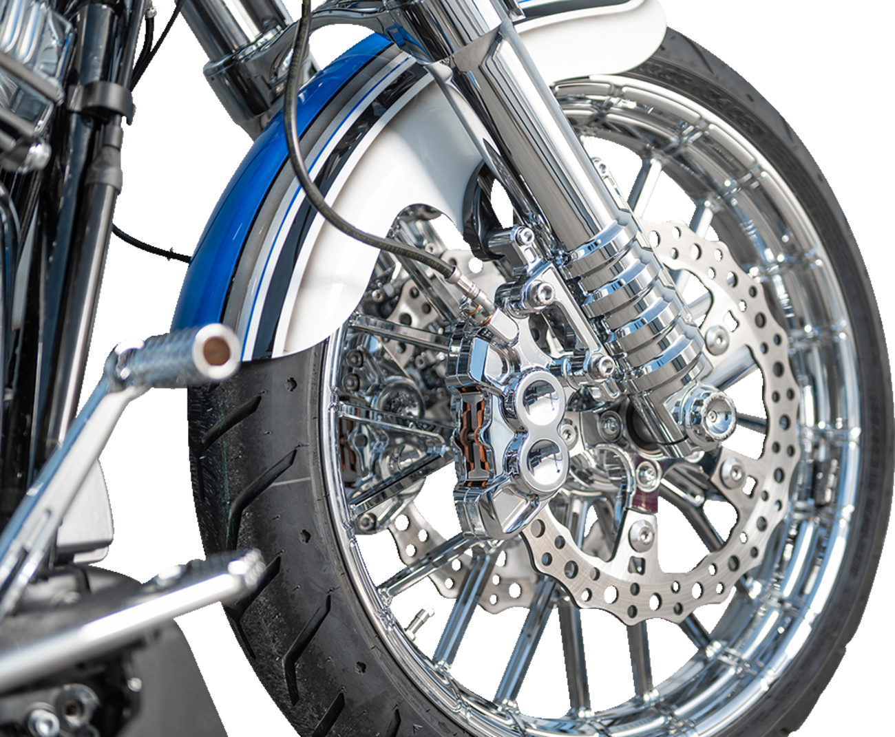 Method No Flex Inverted Fork Legs - Fork Legs - 49 mm - Chrome - For Factory Brake Caliper [0403-0175] - Image 5