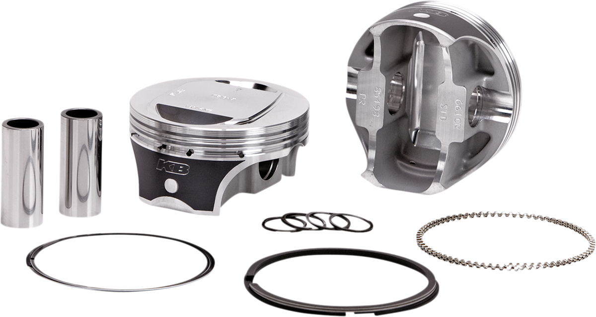 Forged Piston Kit - Piston Kit - 4.000" Standard - 10.0:1 CR - 96"/103" Twin Cam Bored to 110 CI w/SE 95 cc Heads [0910-3973]
