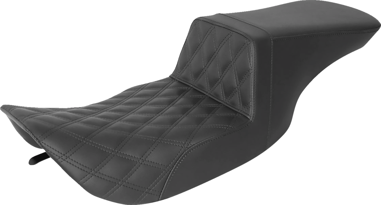 Tour Step-Up Seat - Front Lattice Stitch - Black - FL '97-'07 [0801-1432]