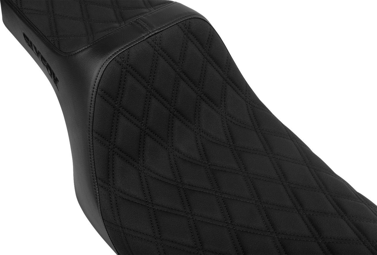 High Noon Seat - Double Diamond - Black Logo - Black Stitch - FLH/FLT '08-'25 [0801-2152] - Image 2