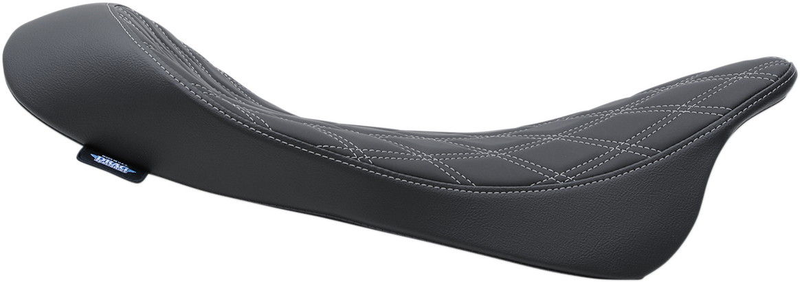 EZ-ON Mount Low-Profile Solo Seat - Low Solo Seat - Double Diamond - Silver Stitch - FL '08-'23 [0801-1153] - Image 2