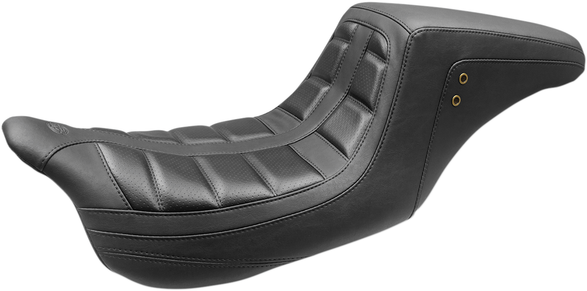 Squareback One-Piece Seat - Tuck and Roll - Black w/ Black Stitching - FL '08-'25 [0801-1173]
