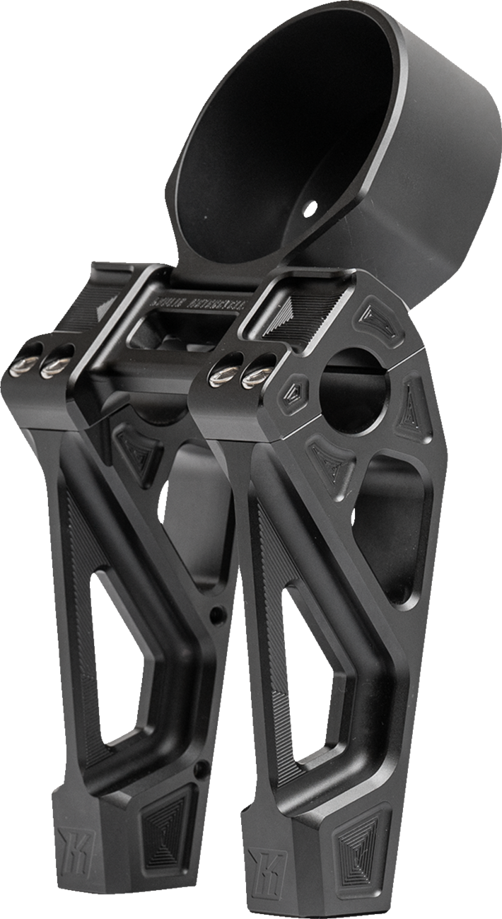 Fastback Risers - Includes Clamp & Gauge Bracket - 6" - Black [0602-1463]