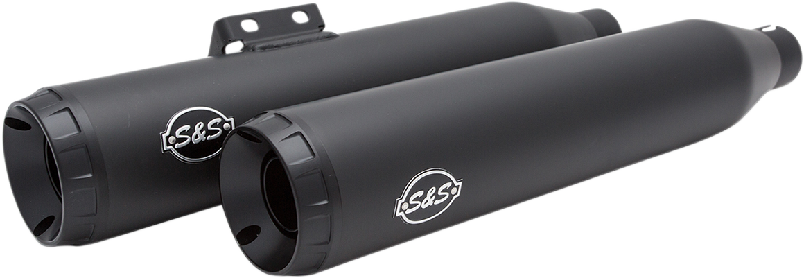 Grand National Race Slip-On Mufflers - Grand National Race Mufflers for Softail - Black [1801-1360] - Image 2