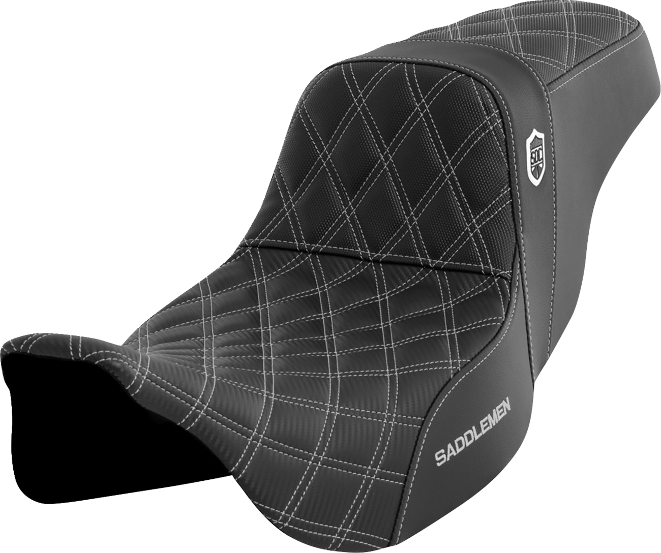 Pro Series SDC Performance Grip Seat - Pro Series SDC Performance Seat - w/o Backrest - Silver Stitch - FLH/FLT '08-'23 [0801-1660]