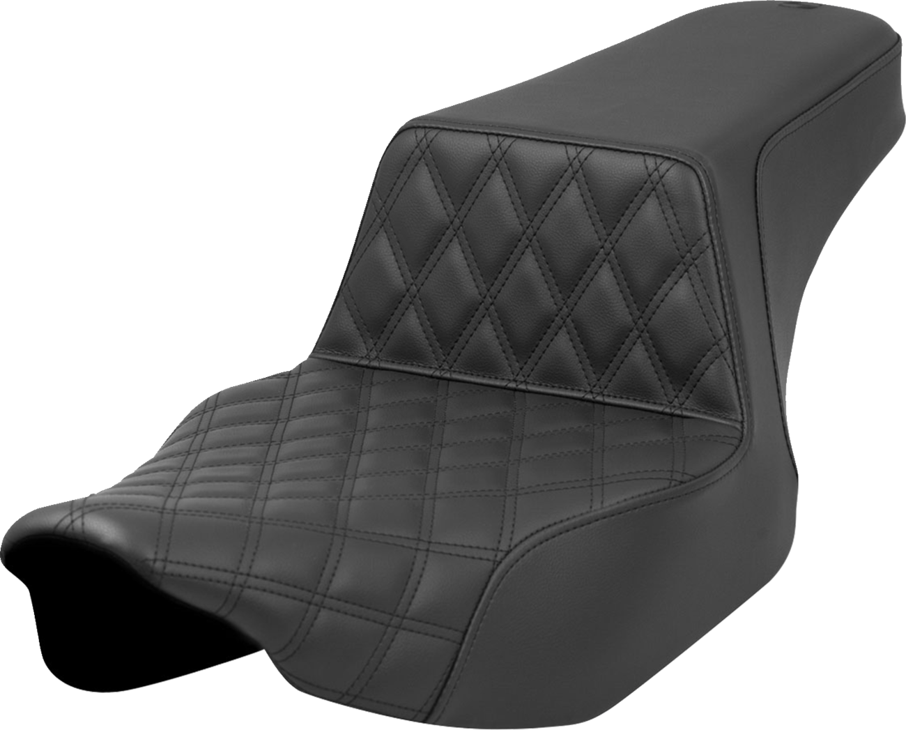 Step-Up Seat - Front Lattice Stitch - Black - Extended Reach - FL '23-'24 [0801-1687]