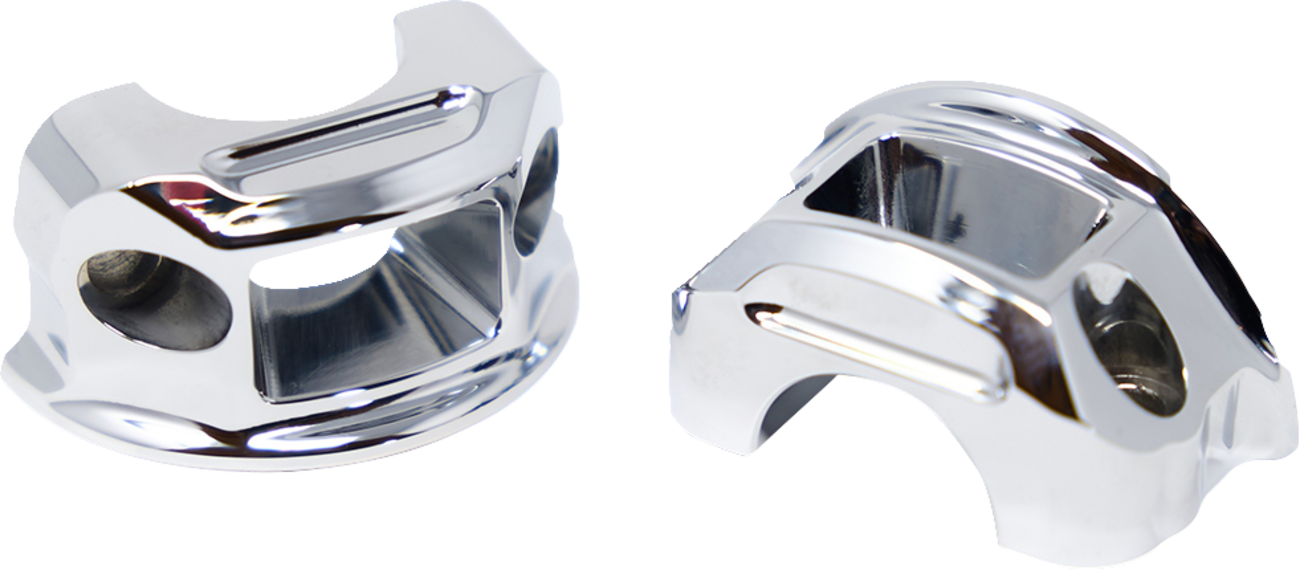Lever Perch Clamps - Brake/Clutch - Chrome [0615-0390]