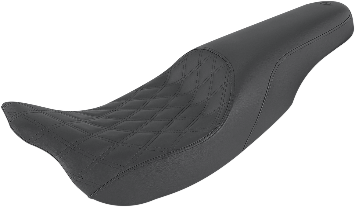 Profiler™ Lattice Stitch Seat - Profiler Seat - Front Lattice/Rear Smooth - Black - FL '08-'24 [0801-1200]