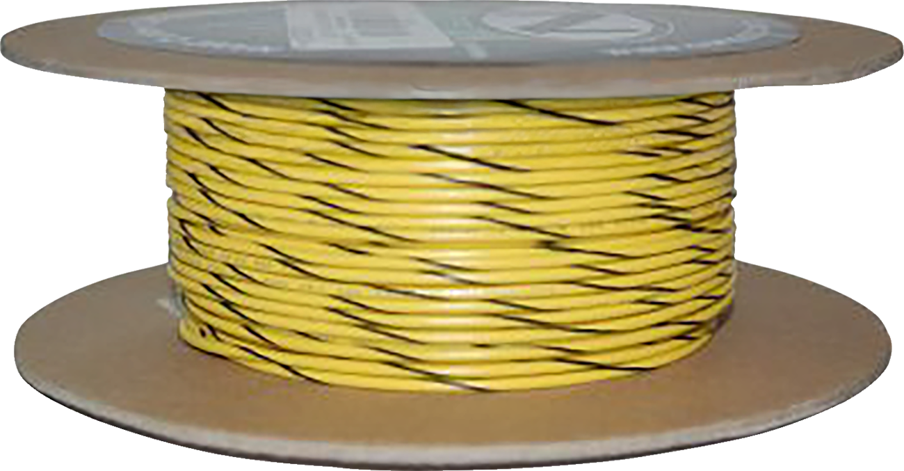 OEM Color Wire Spool - 100' Wire Spool - 20 Gauge - Yellow/Black [2120-1318]