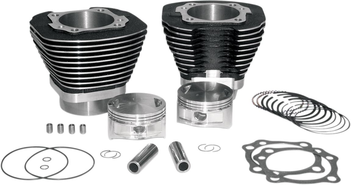 Big Bore Cylinder Kit - 97" Big Bore Cylinder Kit - Wrinkle Black - Twin Cam [0931-0436] - Image 2
