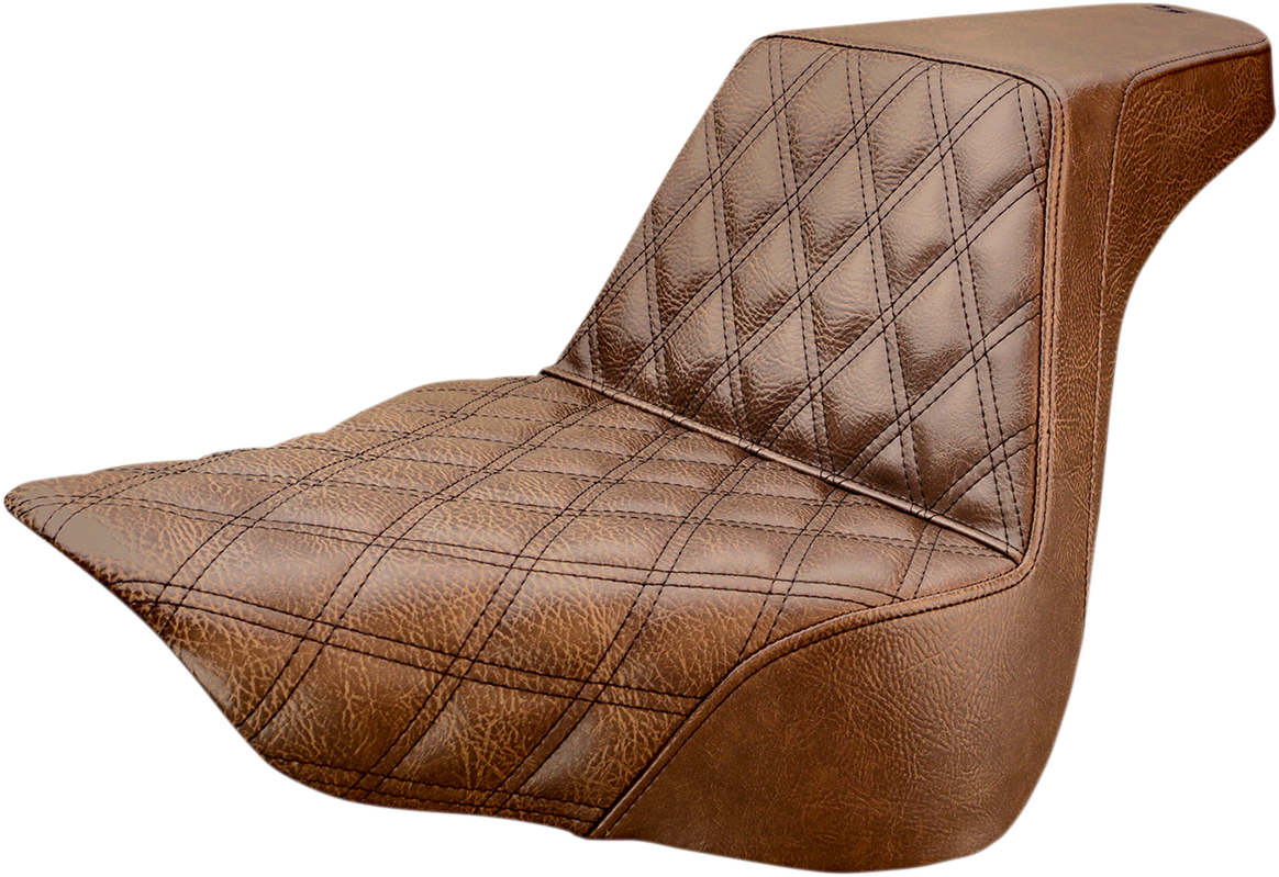 Step-Up Seat — Front Lattice Stitch - Step-Up Seat - Front Lattice Stitch - Brown - FL/FX '18-'24 [0802-1011]
