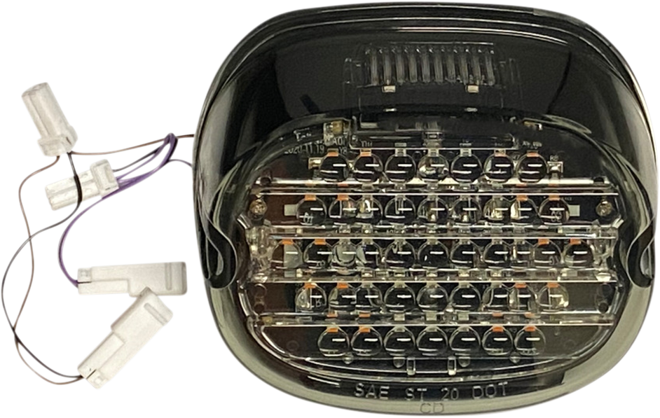 Low Profile LED Taillight with Integrated Auxiliary Turn Signals - Taillight w/ Integrated Turn Signal - Top Window - Smoked Lens [2010-1445] - Image 2