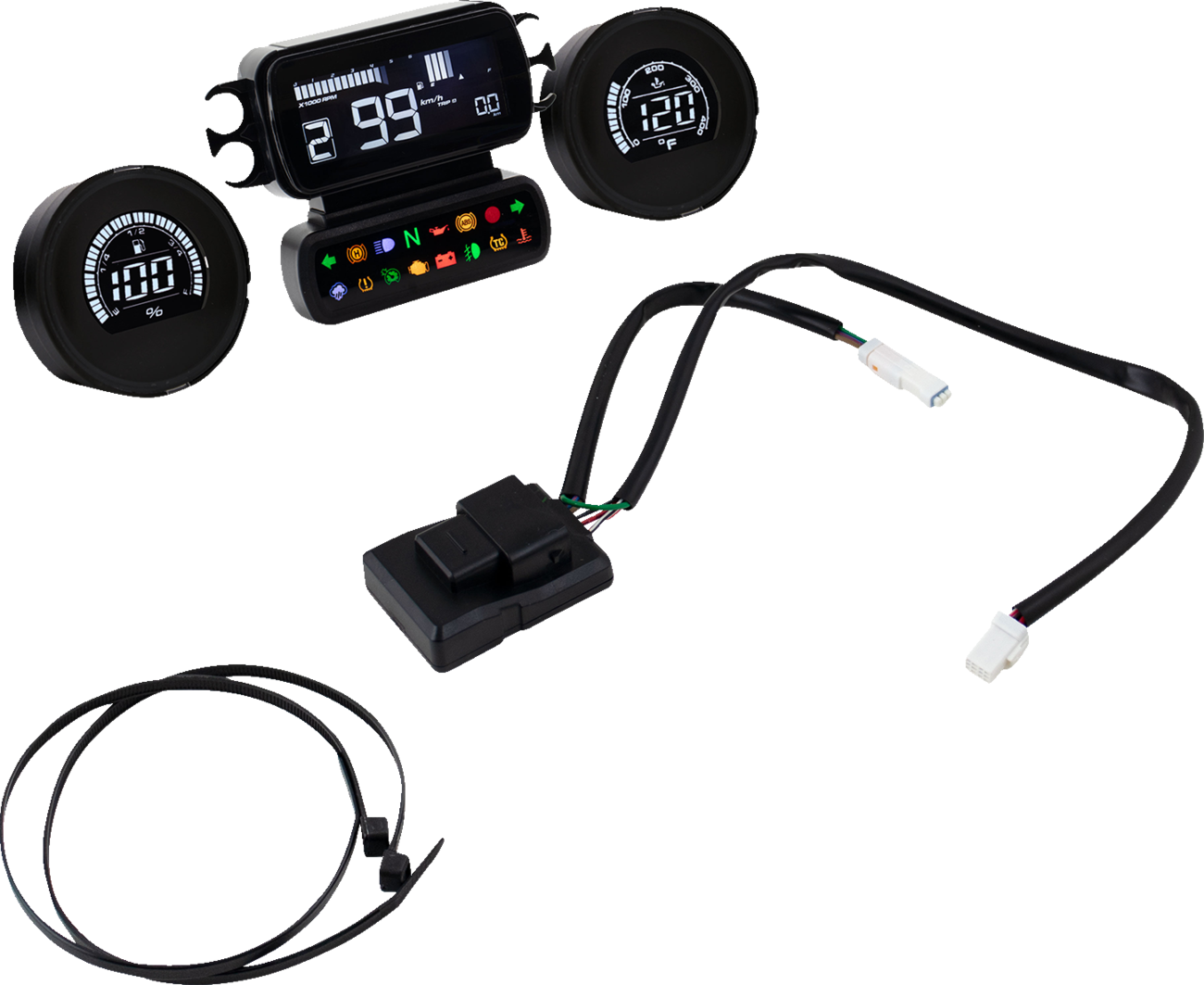 D2 Gauge Kit - Complete D2 Gauge Kit - LCD - HD Touring/Trike [2210-0697]