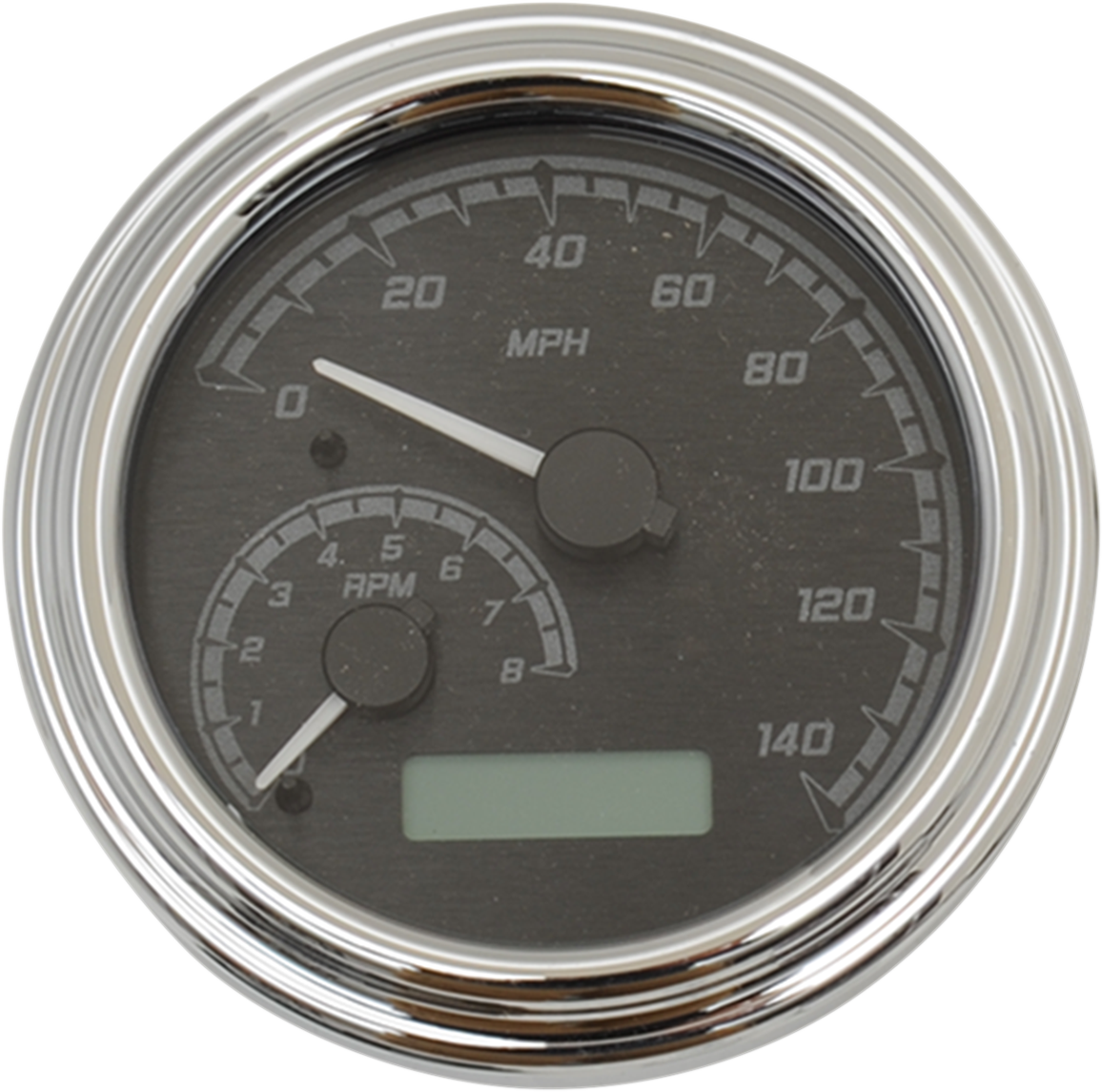 MVX Series Analog Gauge System - MVX Fatbob Analog/Digital Gauge System - Black/Gray/Chrome [2212-0505]