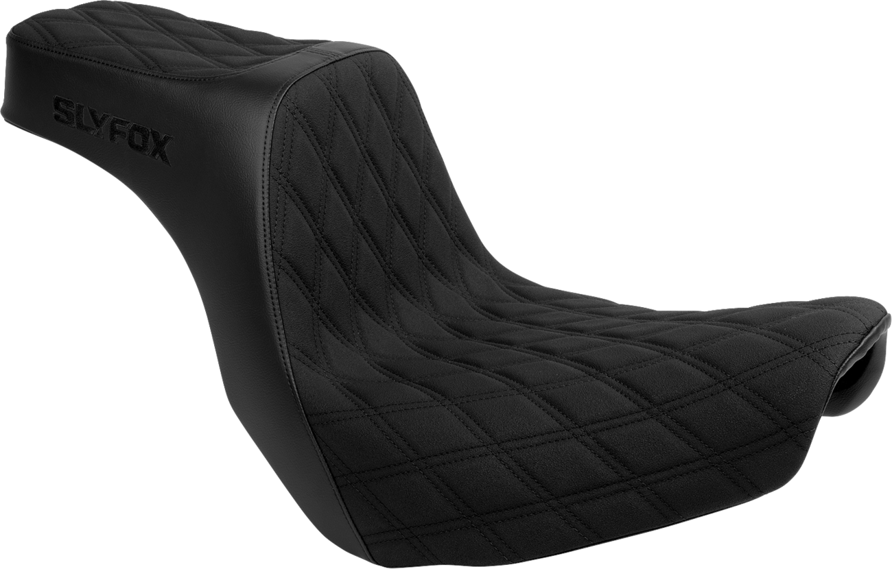 High Noon Seat - Double Diamond - Black Logo - Black Stitch - FL/FX '18-'25 [0802-1671]