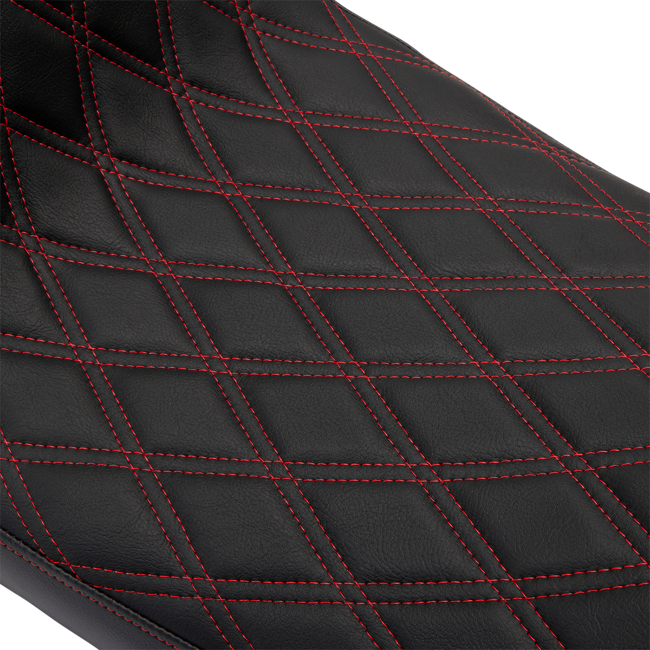 Performance Predator 2-Up Seat - Predator 2-Up Seat - Vinyl - Double Diamond Red Stitch - w/o Backrest - FL '08-'23 [0801-1494] - Image 4