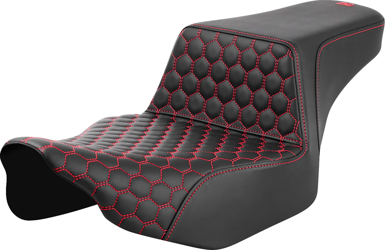 Honeycomb Step-Up Seat - Step-Up Seat - Extended Reach - Front Honeycomb - Red Stitch - FL '23-'24 [0801-1835]