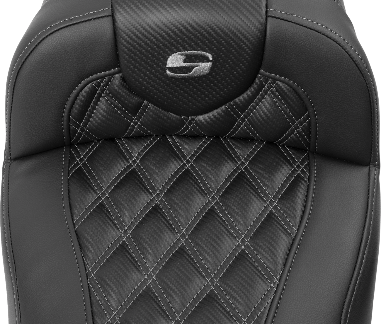 Roadsofa™ Extended Reach Seat - without Backrest - Lattice Stitch - Gray Stitch - FLTR/FLHX '23-'24 [0801-1803] - Image 7