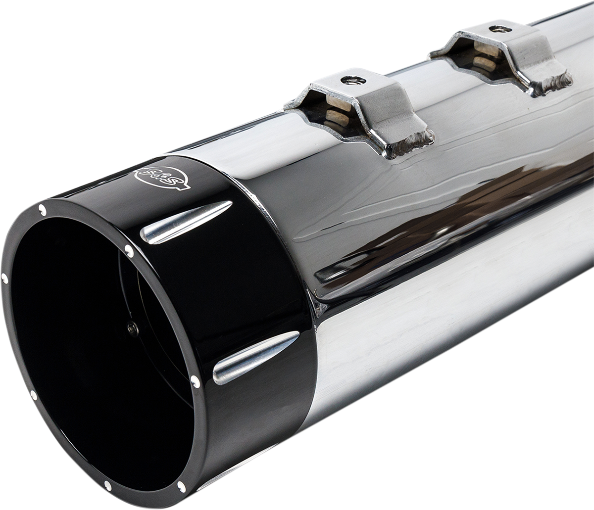 4-1/2" MK45 Performance Mufflers - Chrome with Black Tracer [1801-0851] - Image 2