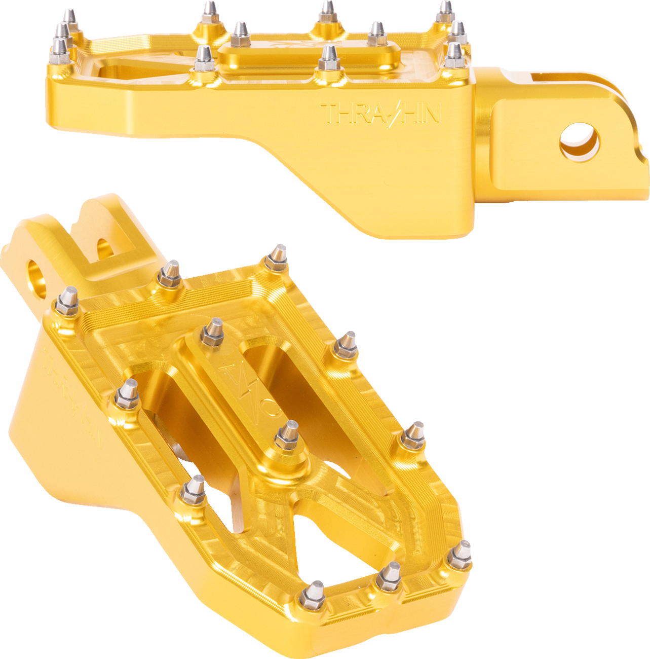 Aggressor Foot Pegs - Front - Gold - FL/FX '18-'25 [1620-2776]