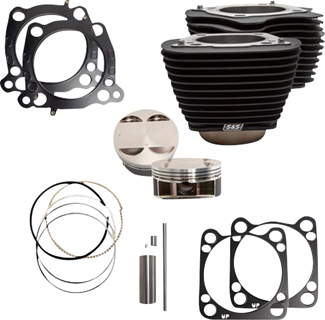 Cylinder Kit - 128" Big Bore - Wrinkle Black w/o Highlight - 114"/117" M8 [0931-1195]