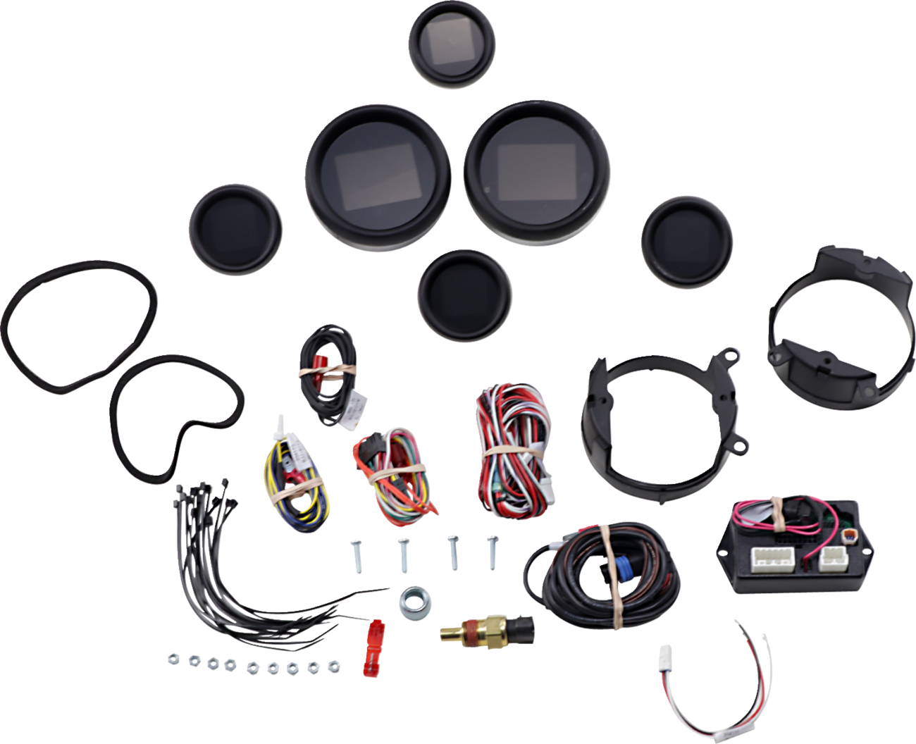 Six-Gauge MLX Series Kit - MLX 6-Gauge Instrument Kit - Black Bezel - Touring - '99-'03 [2212-0748] - Image 2