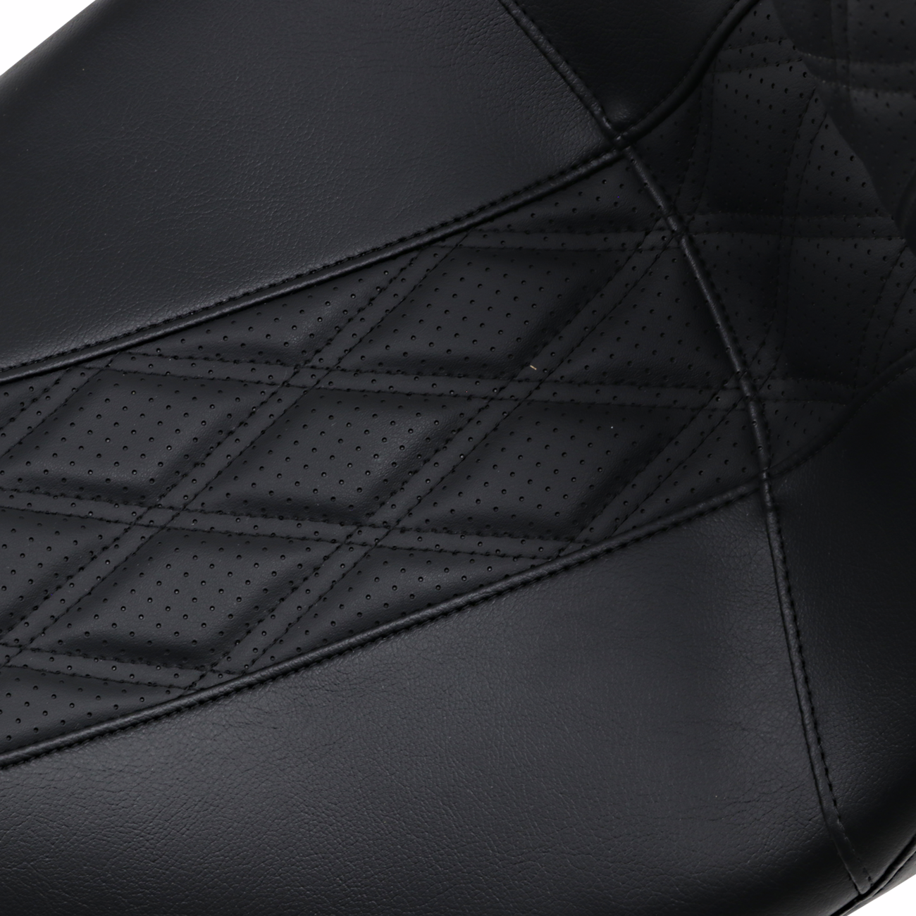 Outcast GT Seat - 2-Up - With Backrest - Black Double Diamond - Perforated - FL '08-'22 [0801-1231] - Image 2