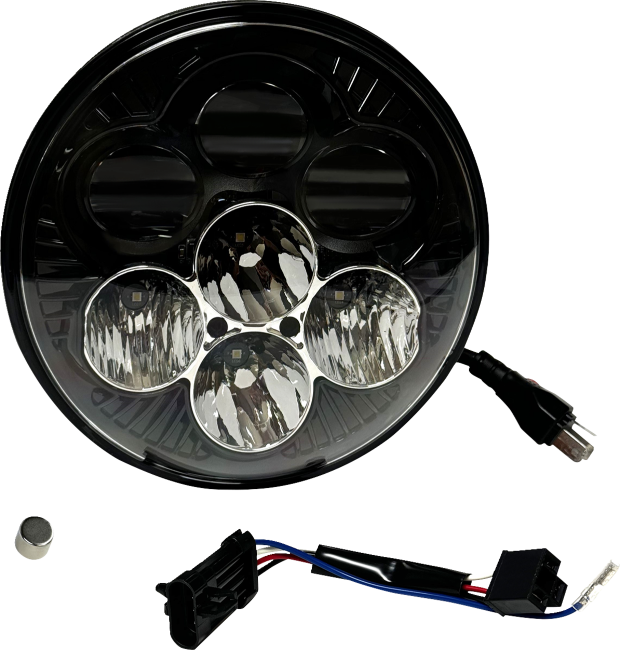 Shark Demon® 7” Round LED Headlight with Color Changing Backlight - Headlight - Shark Demon® - LED - Color Changing [2001-2926]